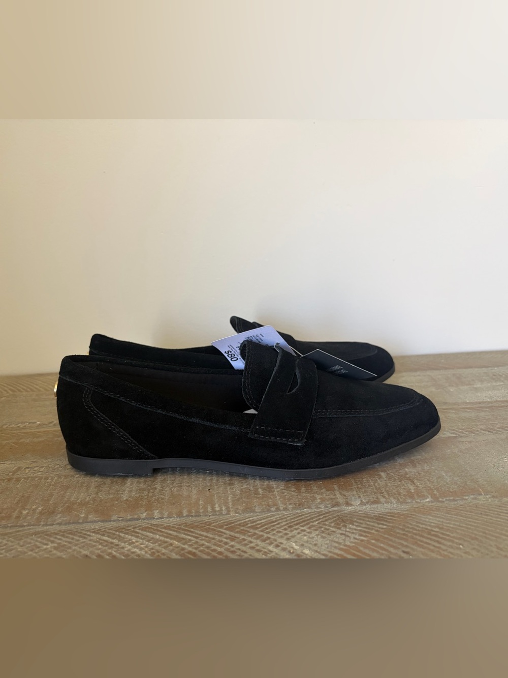 Liz Claiborne Black Suede Women's Penny Loafers